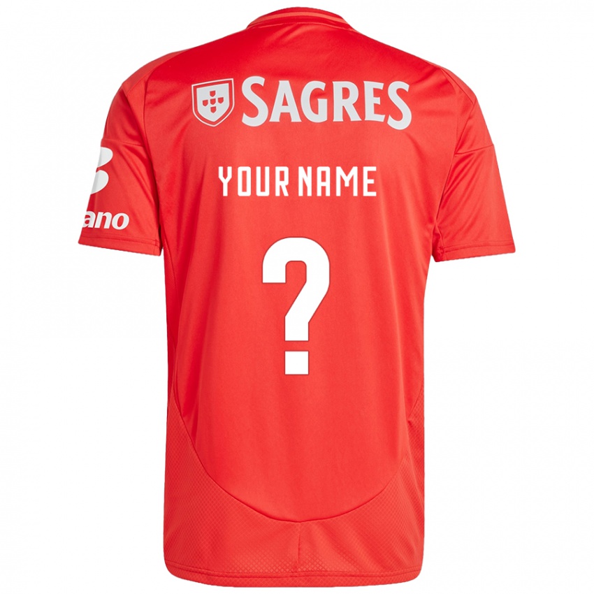 Bambino Maglia Il Tuo Nome #0 Rosso Bianco Kit Gara Home 2024/25 Maglietta