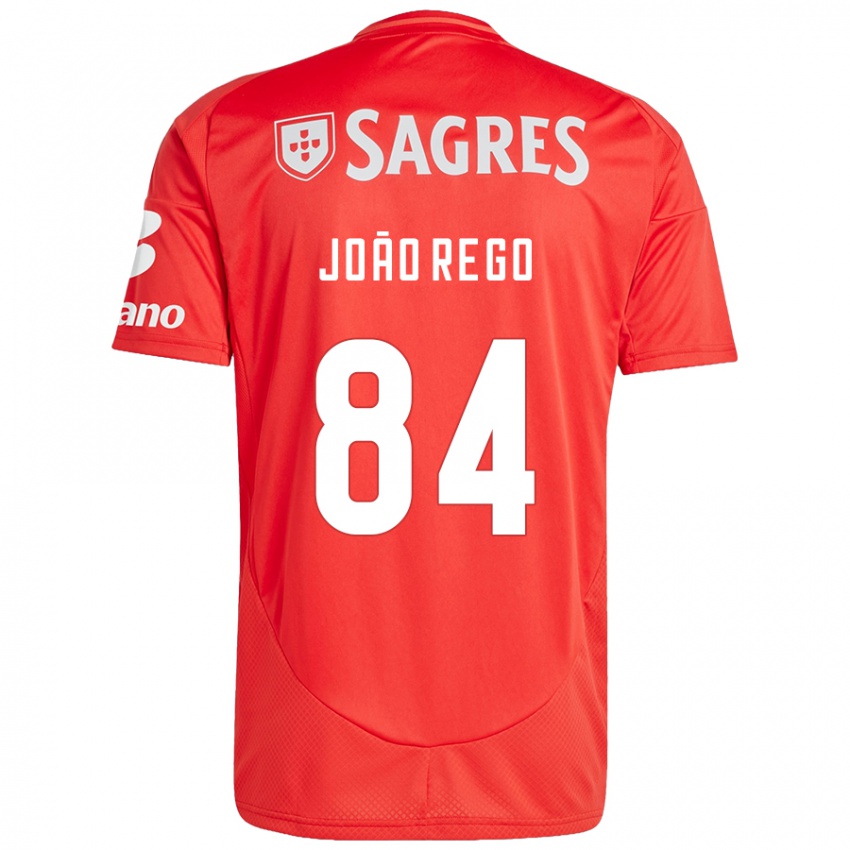 Bambino Maglia João Rêgo #84 Rosso Bianco Kit Gara Home 2024/25 Maglietta