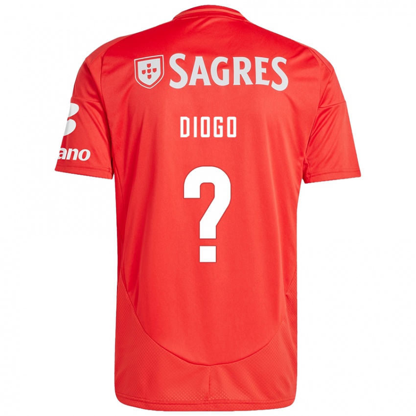 Bambino Maglia Diogo Ferreira #0 Rosso Bianco Kit Gara Home 2024/25 Maglietta