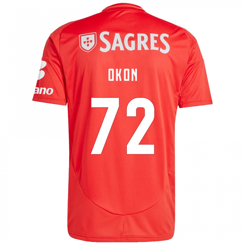 Bambino Maglia Paul Okon #72 Rosso Bianco Kit Gara Home 2024/25 Maglietta