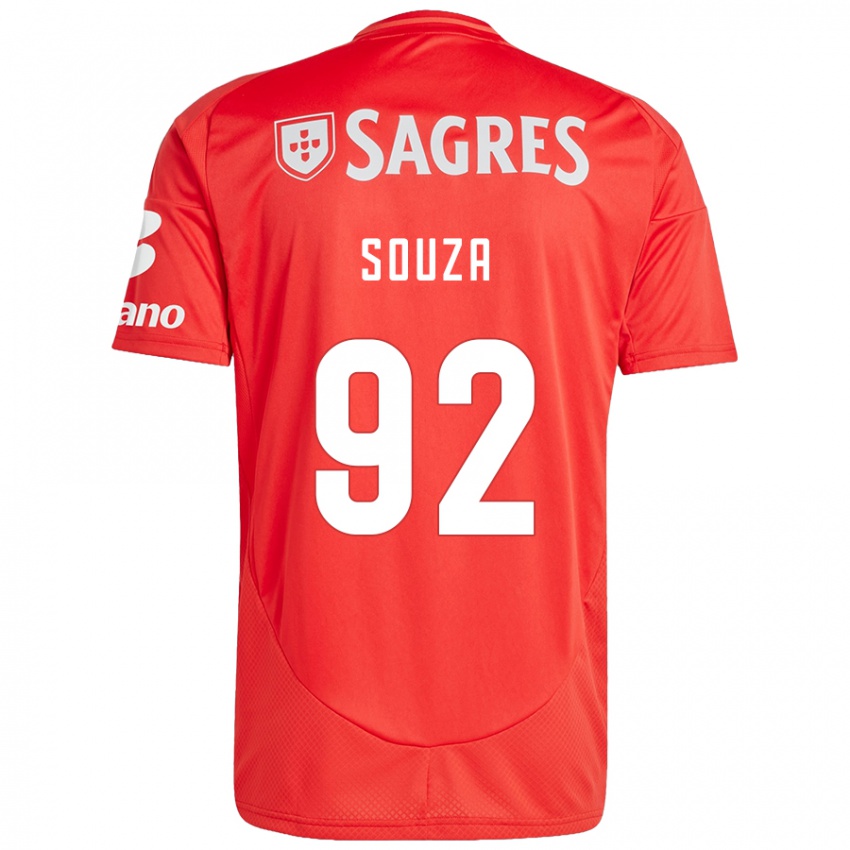 Bambino Maglia Pedro Souza #92 Rosso Bianco Kit Gara Home 2024/25 Maglietta