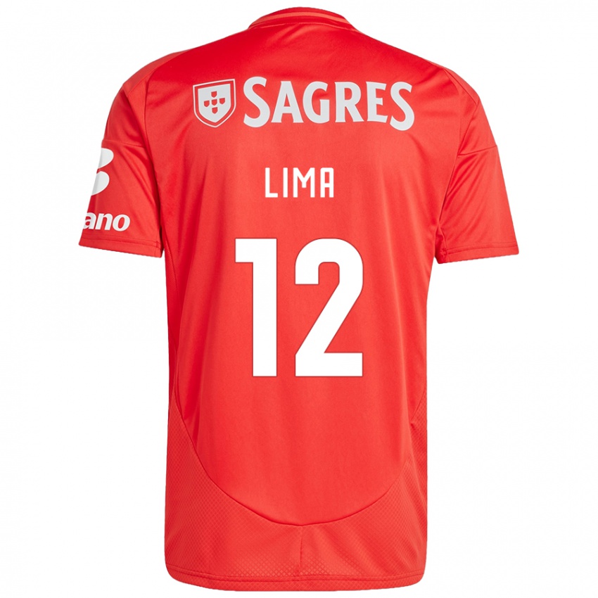 Bambino Maglia Thaís Lima #12 Rosso Bianco Kit Gara Home 2024/25 Maglietta