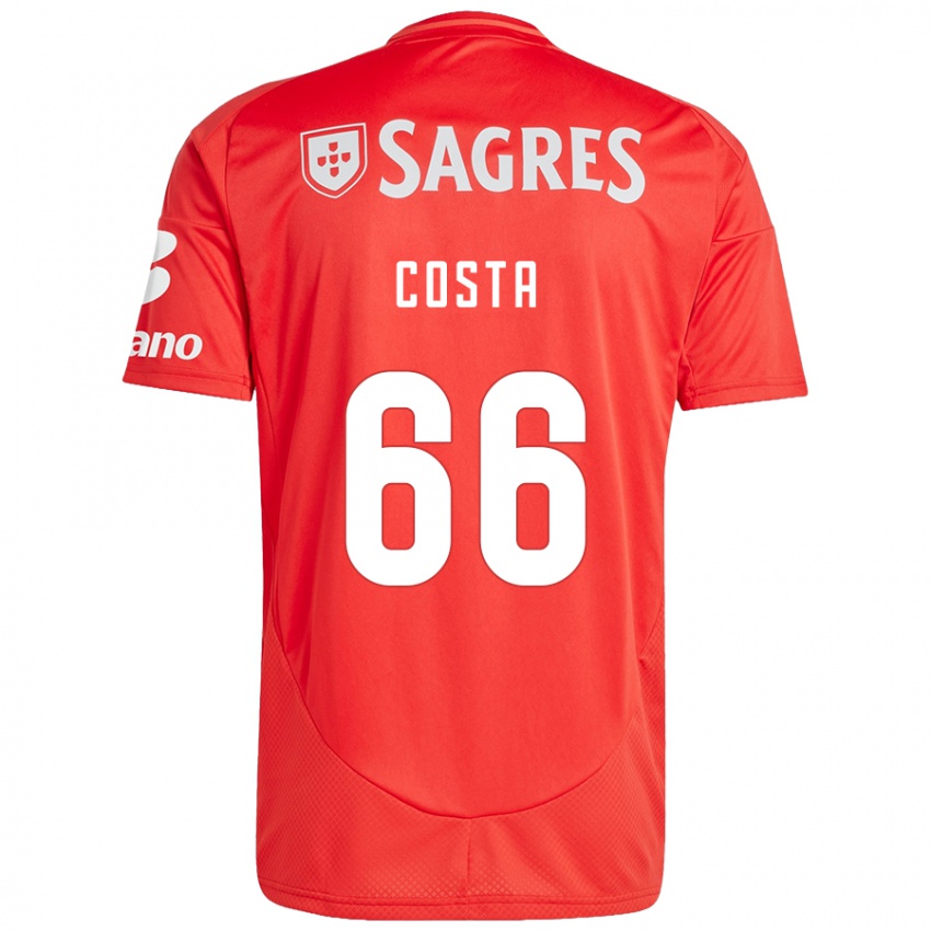 Bambino Maglia Rute Costa #66 Rosso Bianco Kit Gara Home 2024/25 Maglietta