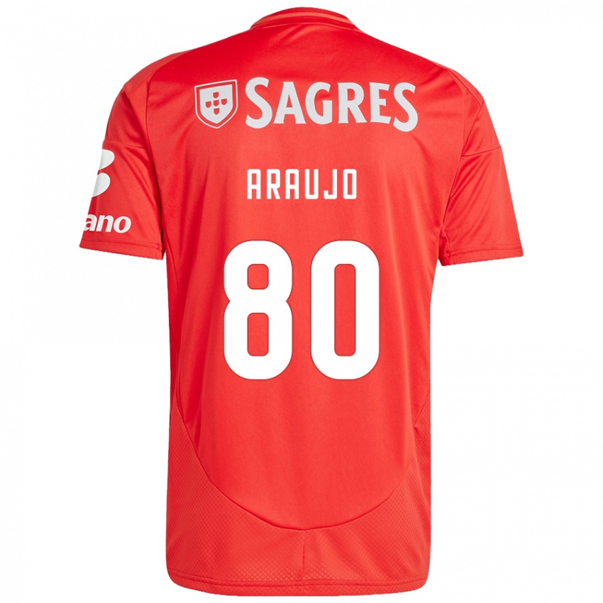 Bambino Maglia Lais Araujo #80 Rosso Bianco Kit Gara Home 2024/25 Maglietta