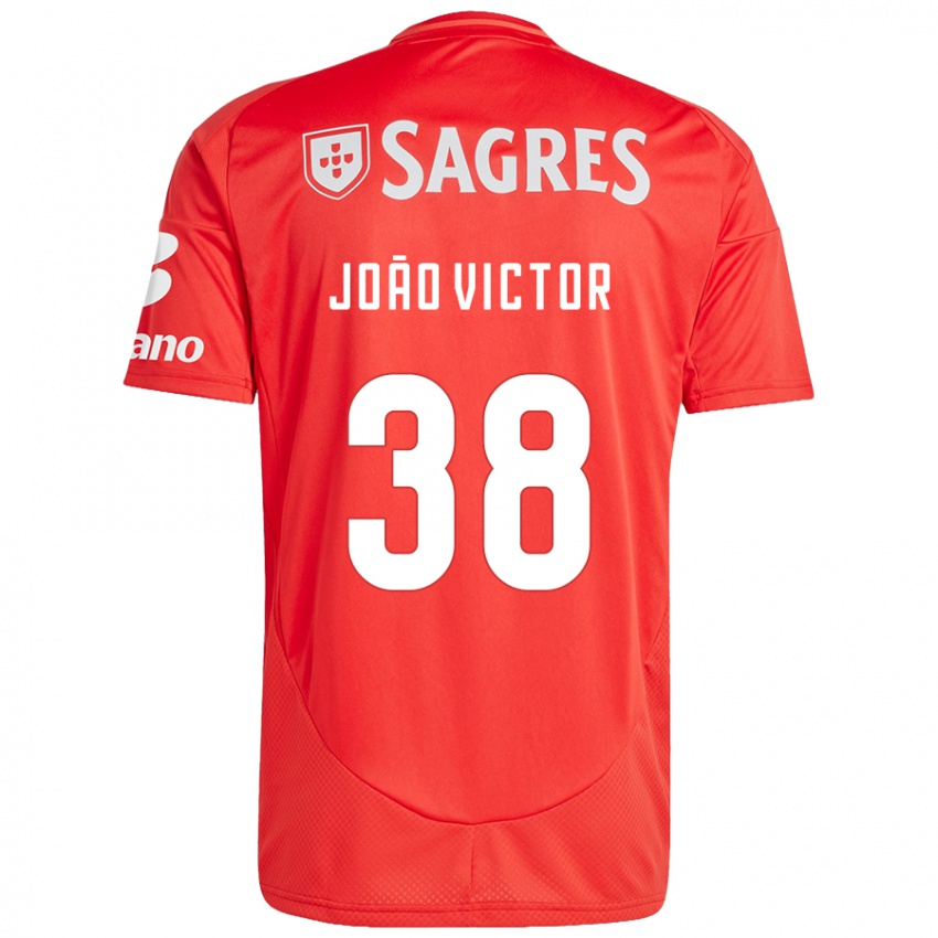 Bambino Maglia Joao Victor #38 Rosso Bianco Kit Gara Home 2024/25 Maglietta