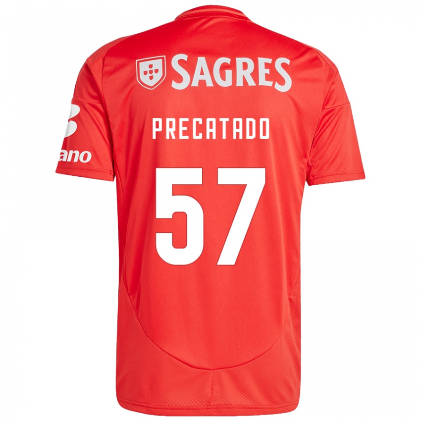 Bambino Maglia Precatado #57 Rosso Bianco Kit Gara Home 2024/25 Maglietta