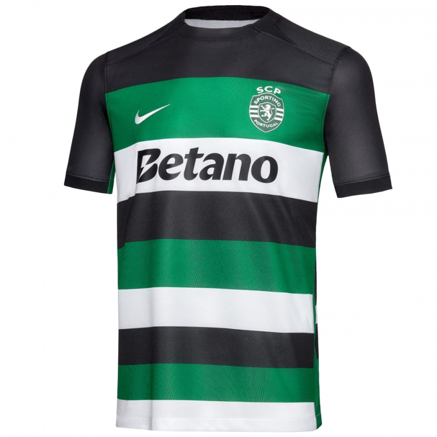 Bambino Maglia Eduardo Quaresma #72 Nero Bianco Verde Kit Gara Home 2024/25 Maglietta