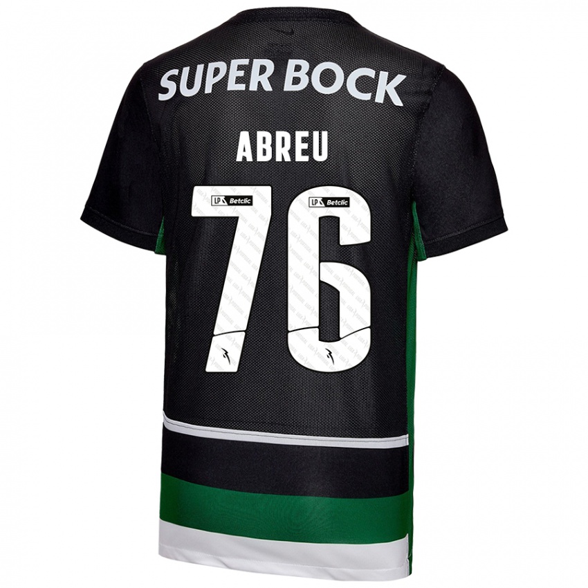 Bambino Maglia Diogo Abreu #76 Nero Bianco Verde Kit Gara Home 2024/25 Maglietta