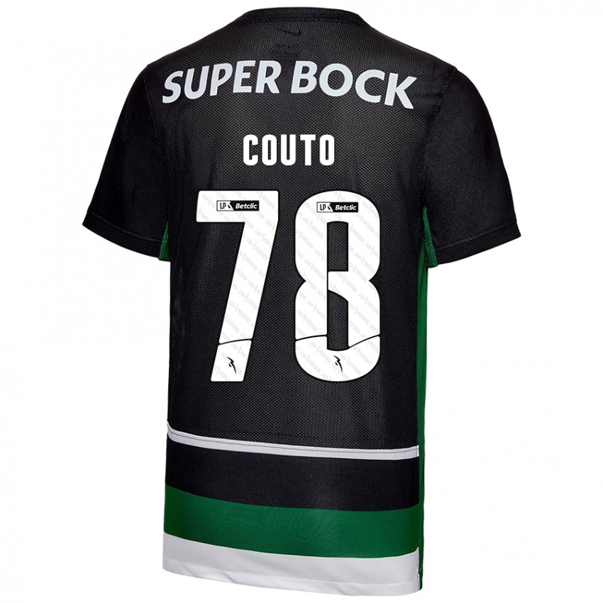 Bambino Maglia Mauro Couto #78 Nero Bianco Verde Kit Gara Home 2024/25 Maglietta