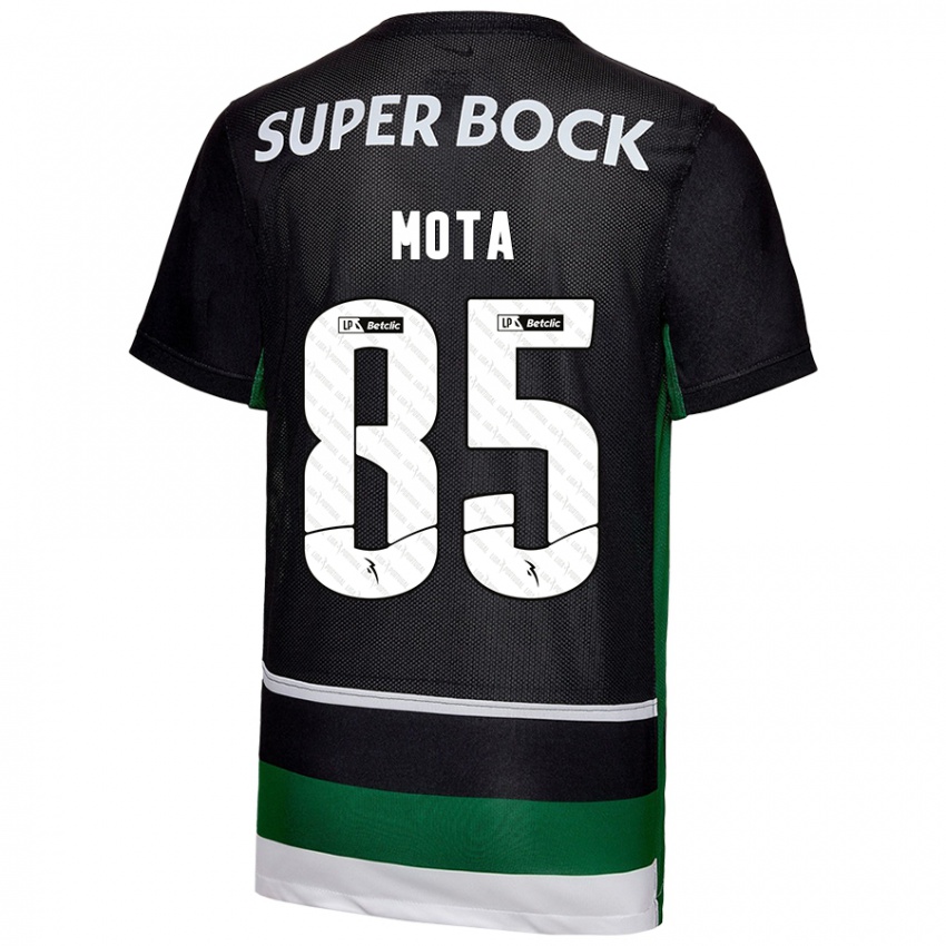 Bambino Maglia Rafael Mota #85 Nero Bianco Verde Kit Gara Home 2024/25 Maglietta