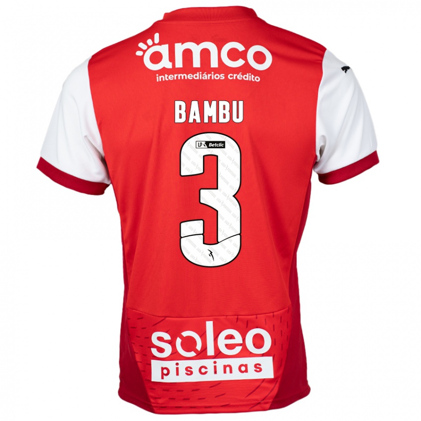 Bambino Maglia Robson Bambu #3 Rosso Bianco Kit Gara Home 2024/25 Maglietta