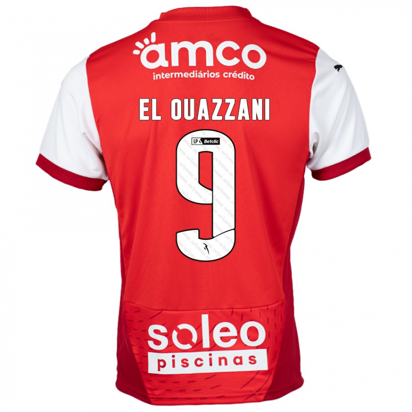 Bambino Maglia Amine El Ouazzani #9 Rosso Bianco Kit Gara Home 2024/25 Maglietta