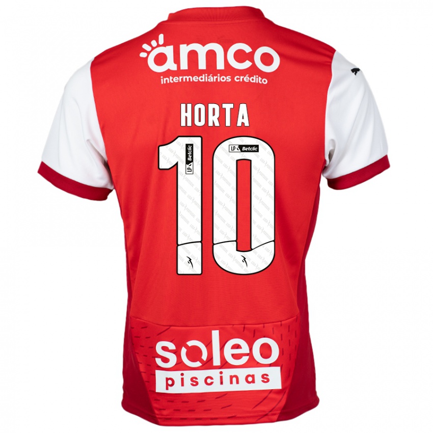 Bambino Maglia André Horta #10 Rosso Bianco Kit Gara Home 2024/25 Maglietta