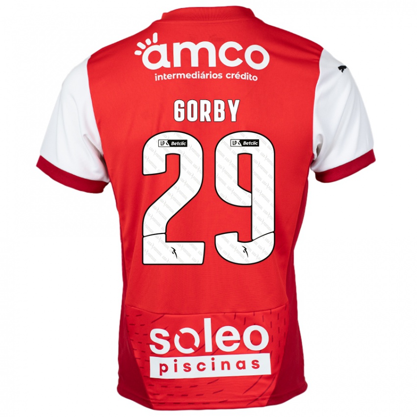 Bambino Maglia Gorby #29 Rosso Bianco Kit Gara Home 2024/25 Maglietta