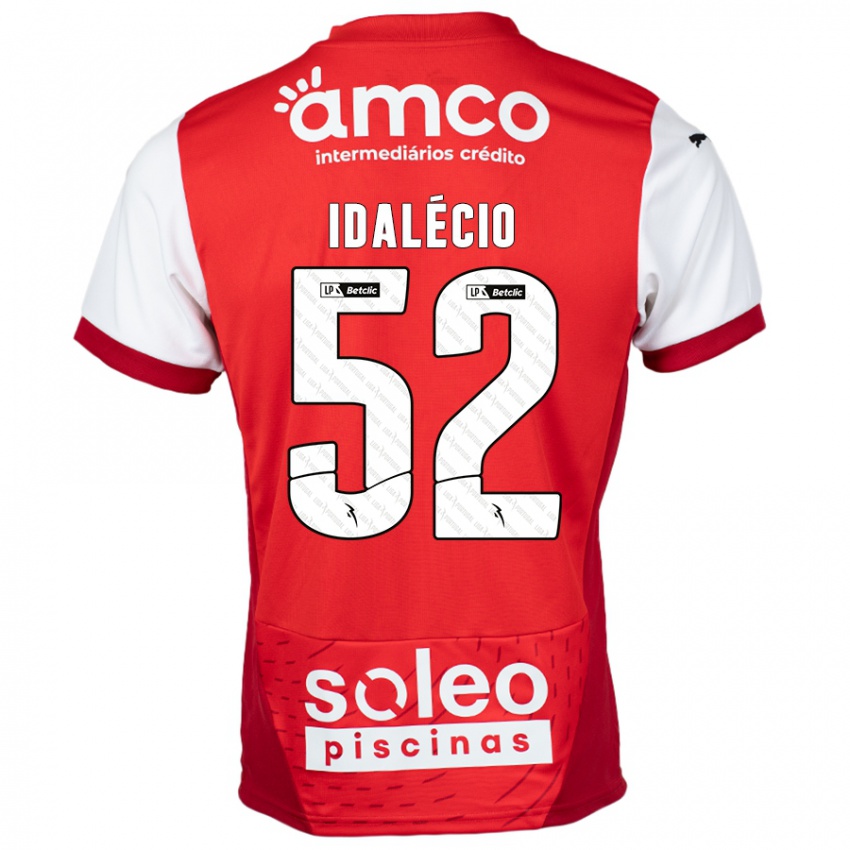 Bambino Maglia Idalécio #52 Rosso Bianco Kit Gara Home 2024/25 Maglietta