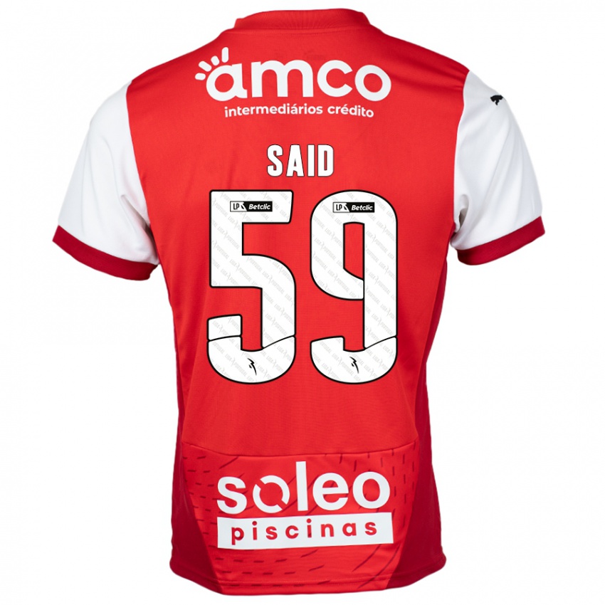 Bambino Maglia Yan Said #59 Rosso Bianco Kit Gara Home 2024/25 Maglietta