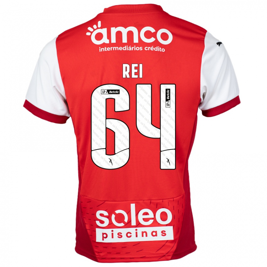 Bambino Maglia Ricardo Rei #64 Rosso Bianco Kit Gara Home 2024/25 Maglietta