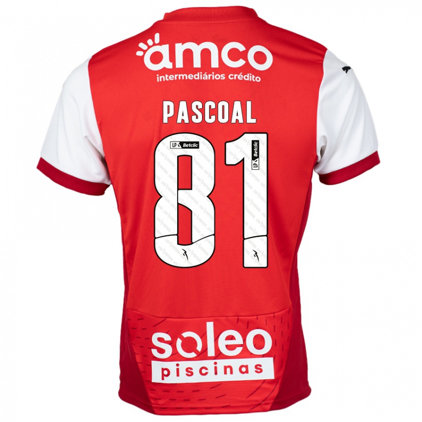 Bambino Maglia Fodé Pascoal #81 Rosso Bianco Kit Gara Home 2024/25 Maglietta