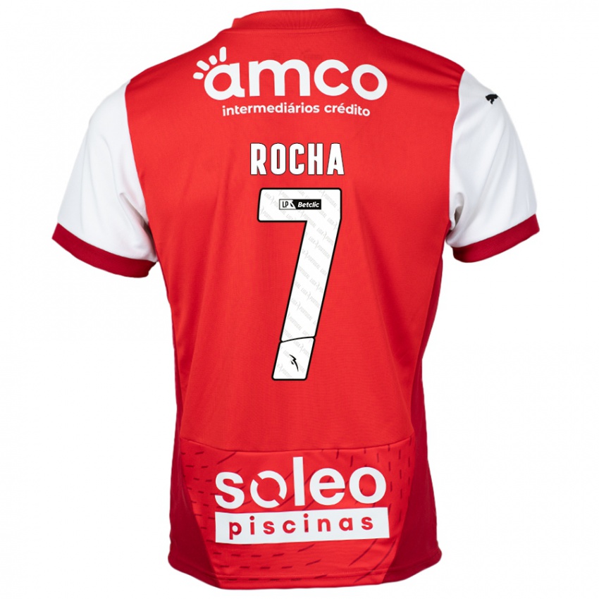 Bambino Maglia Carolina Rocha #7 Rosso Bianco Kit Gara Home 2024/25 Maglietta