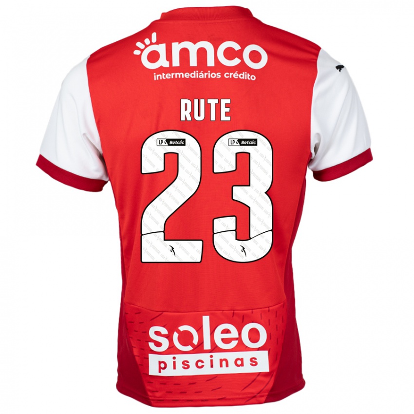 Bambino Maglia Ana Rute #23 Rosso Bianco Kit Gara Home 2024/25 Maglietta