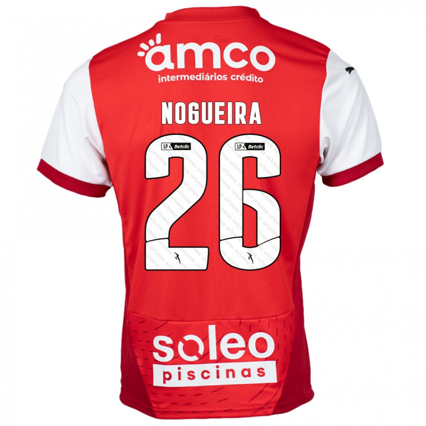 Bambino Maglia Ana Nogueira #26 Rosso Bianco Kit Gara Home 2024/25 Maglietta