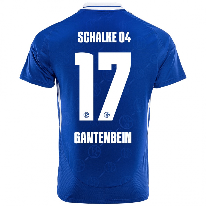 Bambino Maglia Adrian Gantenbein #17 Blu Reale Kit Gara Home 2024/25 Maglietta