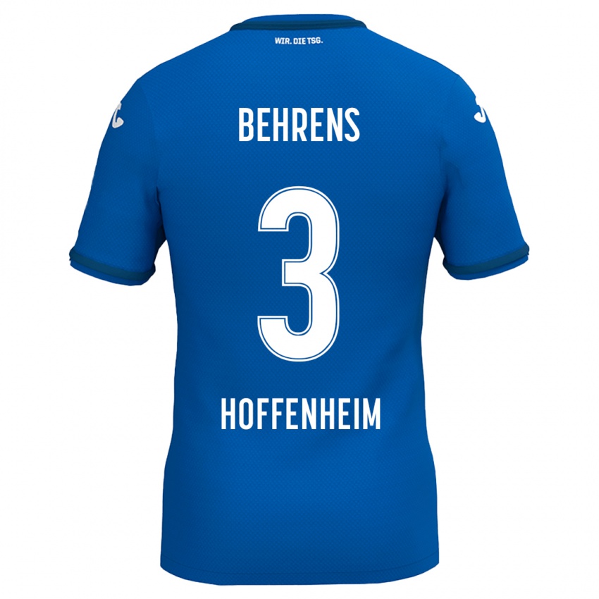 Bambino Maglia Hennes Behrens #3 Blu Reale Kit Gara Home 2024/25 Maglietta