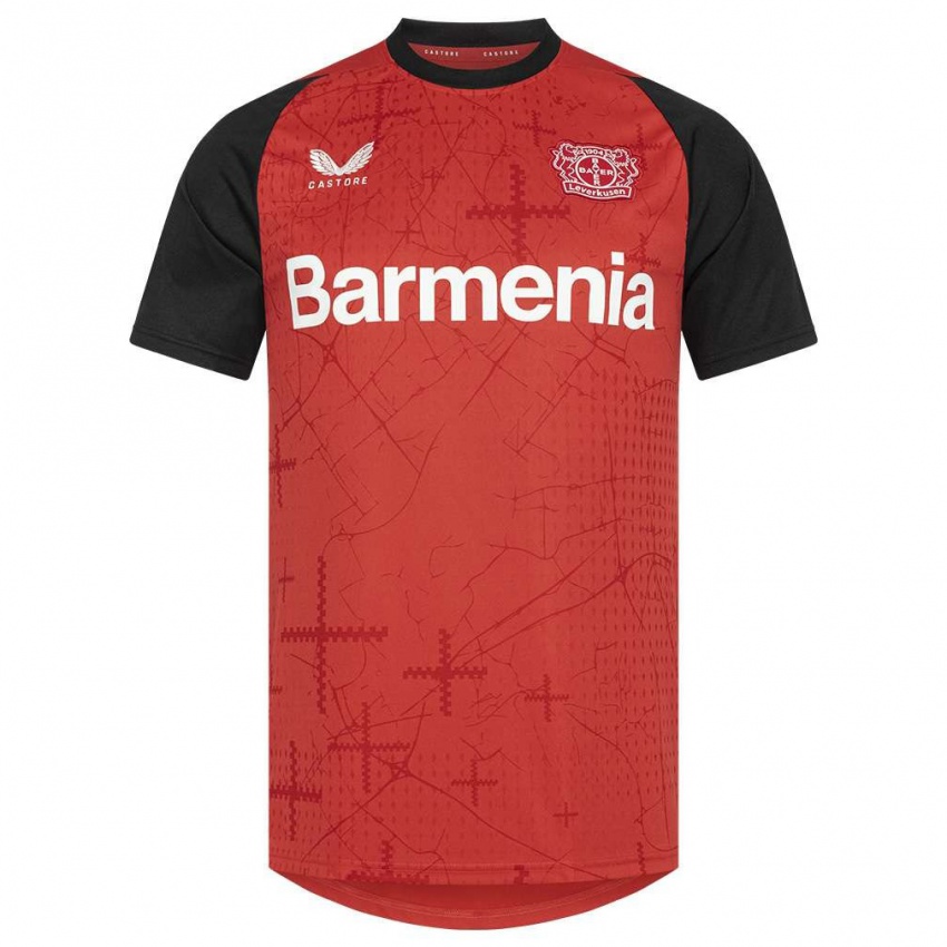 Bambino Maglia Il Tuo Nome #0 Rosso Nero Kit Gara Home 2024/25 Maglietta