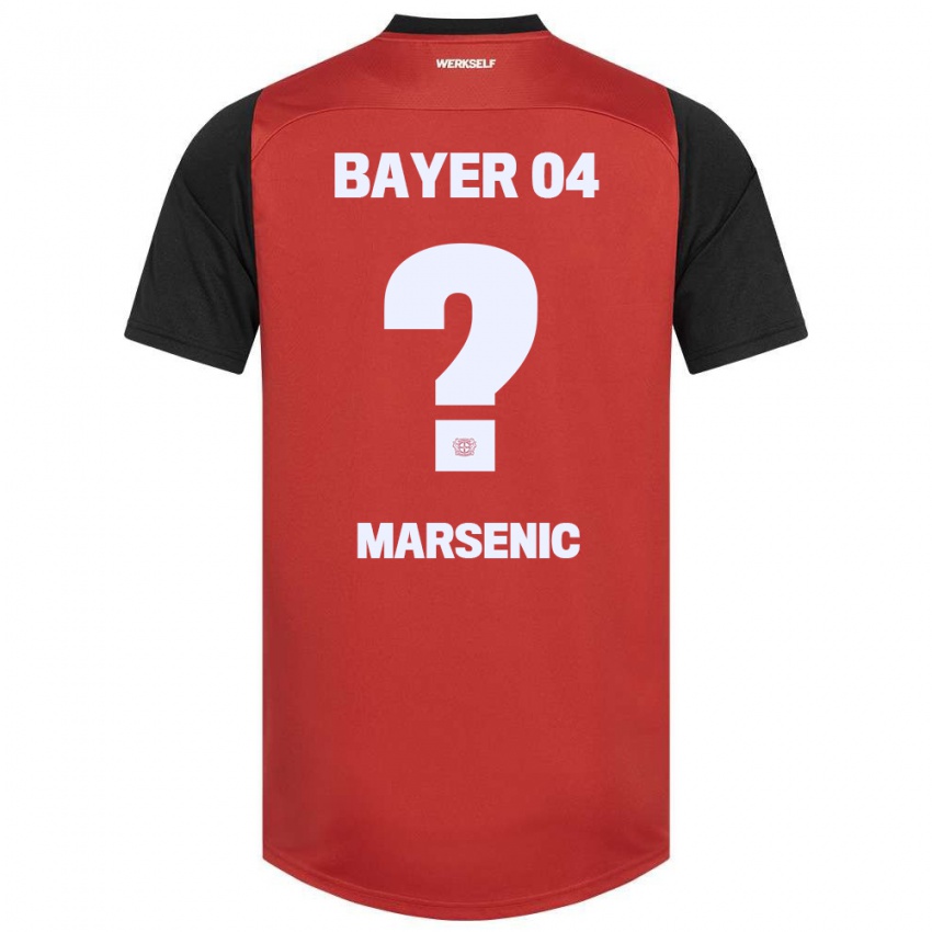 Bambino Maglia Matija Marsenic #0 Rosso Nero Kit Gara Home 2024/25 Maglietta