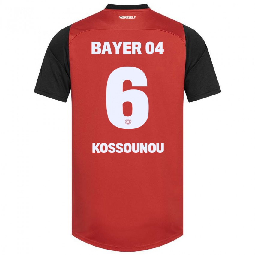 Bambino Maglia Odilon Kossounou #6 Rosso Nero Kit Gara Home 2024/25 Maglietta