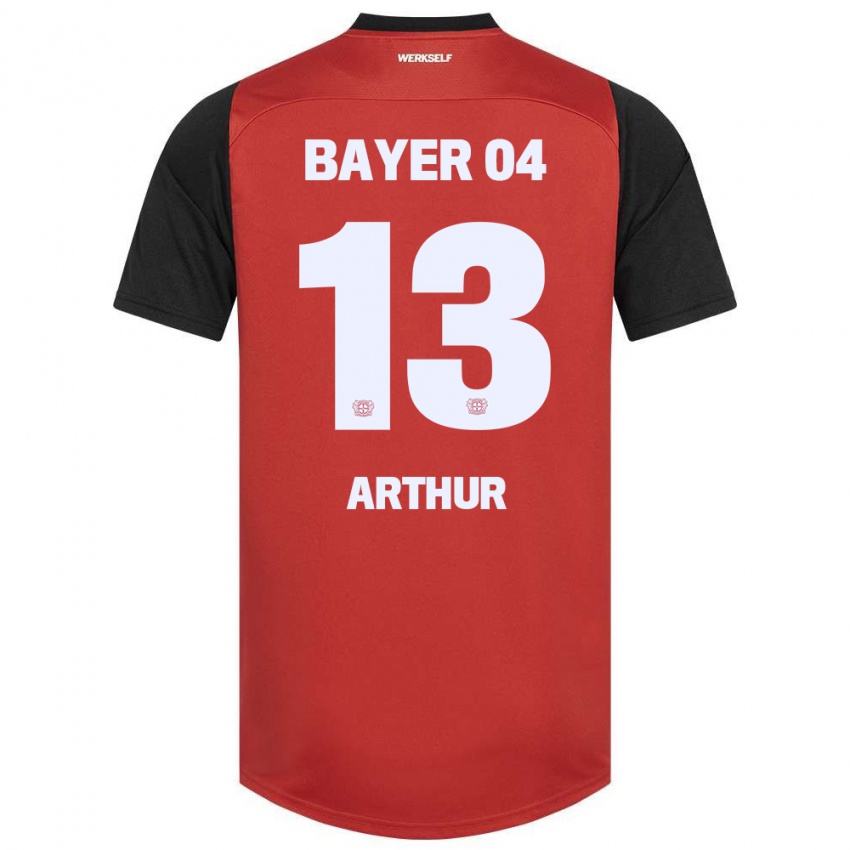 Bambino Maglia Arthur #13 Rosso Nero Kit Gara Home 2024/25 Maglietta