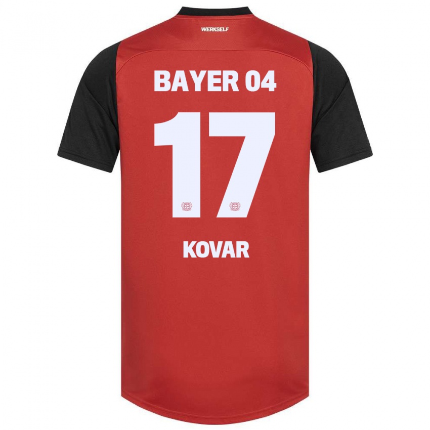 Bambino Maglia Matej Kovar #17 Rosso Nero Kit Gara Home 2024/25 Maglietta