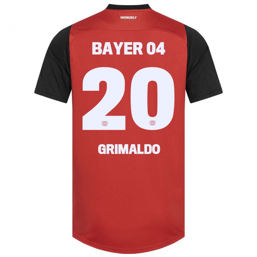 Bambino Maglia Alejandro Grimaldo #20 Rosso Nero Kit Gara Home 2024/25 Maglietta