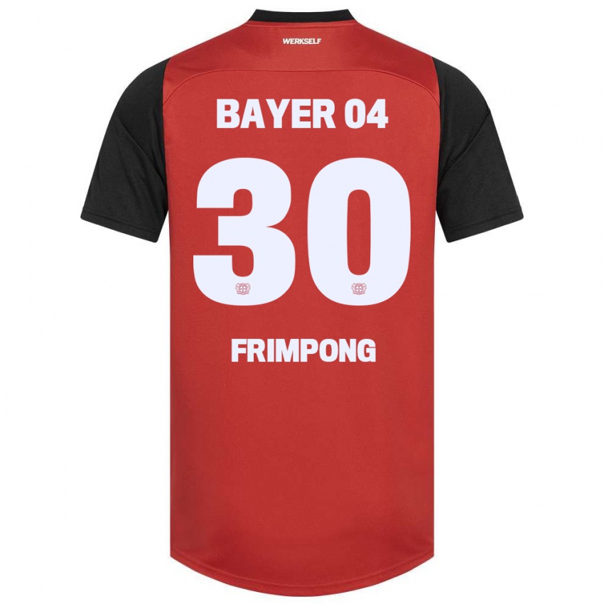 Bambino Maglia Jeremie Frimpong #30 Rosso Nero Kit Gara Home 2024/25 Maglietta