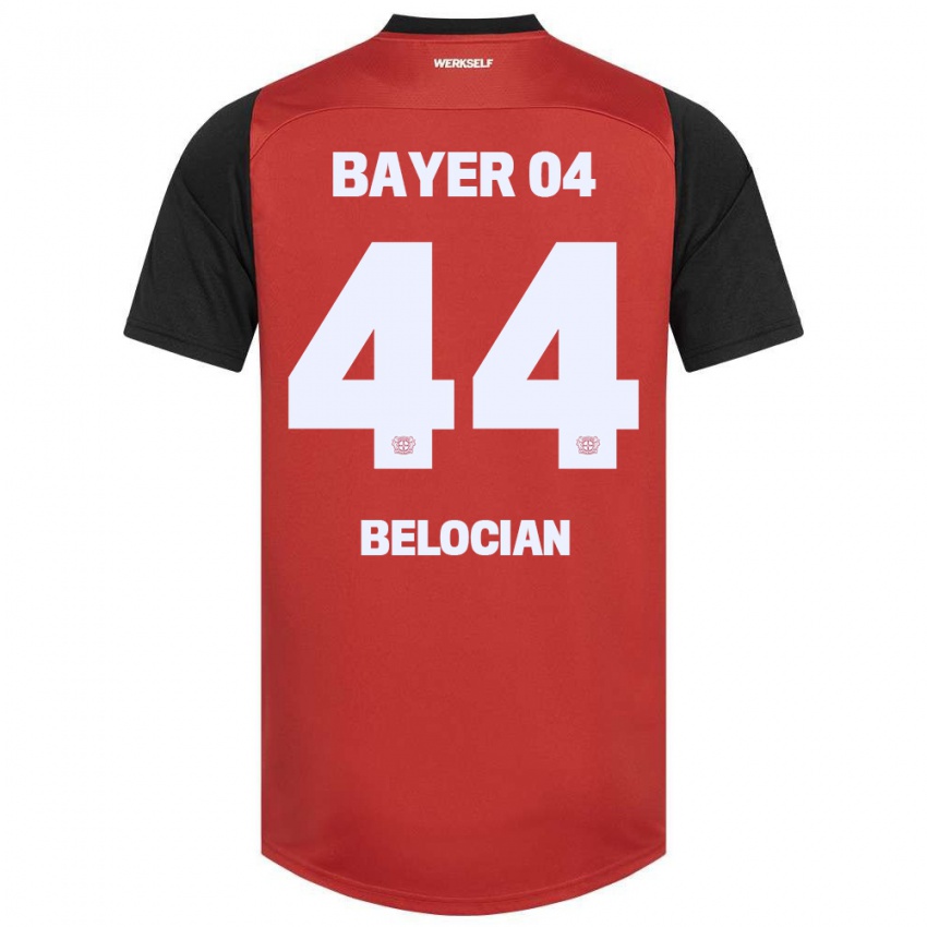 Bambino Maglia Jeanuël Belocian #44 Rosso Nero Kit Gara Home 2024/25 Maglietta