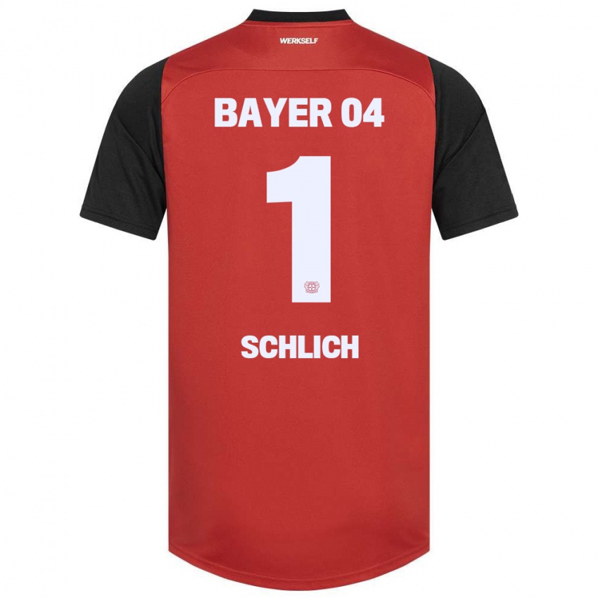 Bambino Maglia Jesper Schlich #1 Rosso Nero Kit Gara Home 2024/25 Maglietta