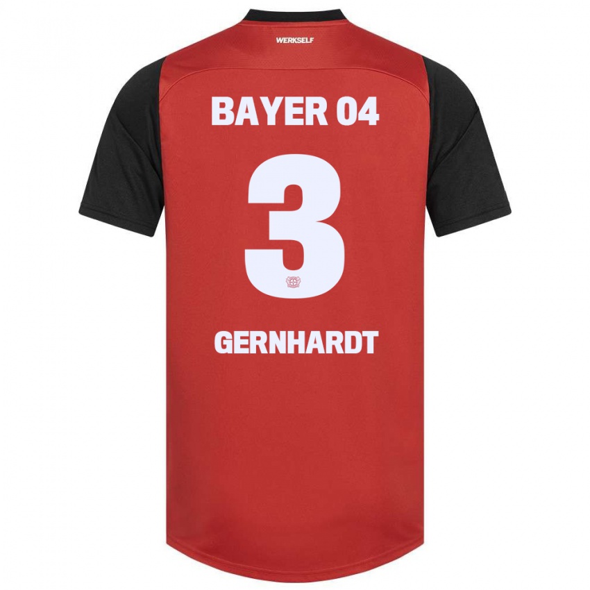 Bambino Maglia Nils Gernhardt #3 Rosso Nero Kit Gara Home 2024/25 Maglietta