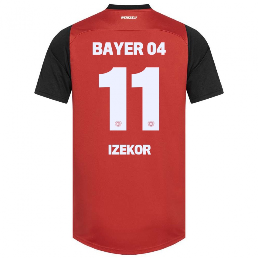 Bambino Maglia Ken Izekor #11 Rosso Nero Kit Gara Home 2024/25 Maglietta