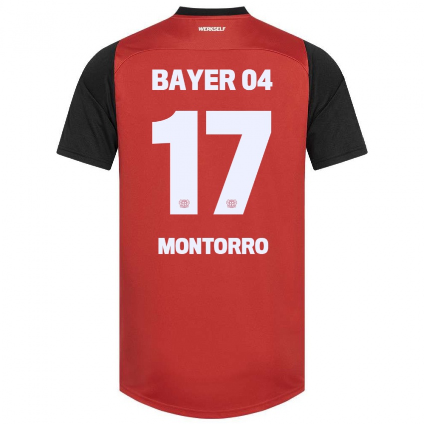 Bambino Maglia Josuè Montorro #17 Rosso Nero Kit Gara Home 2024/25 Maglietta