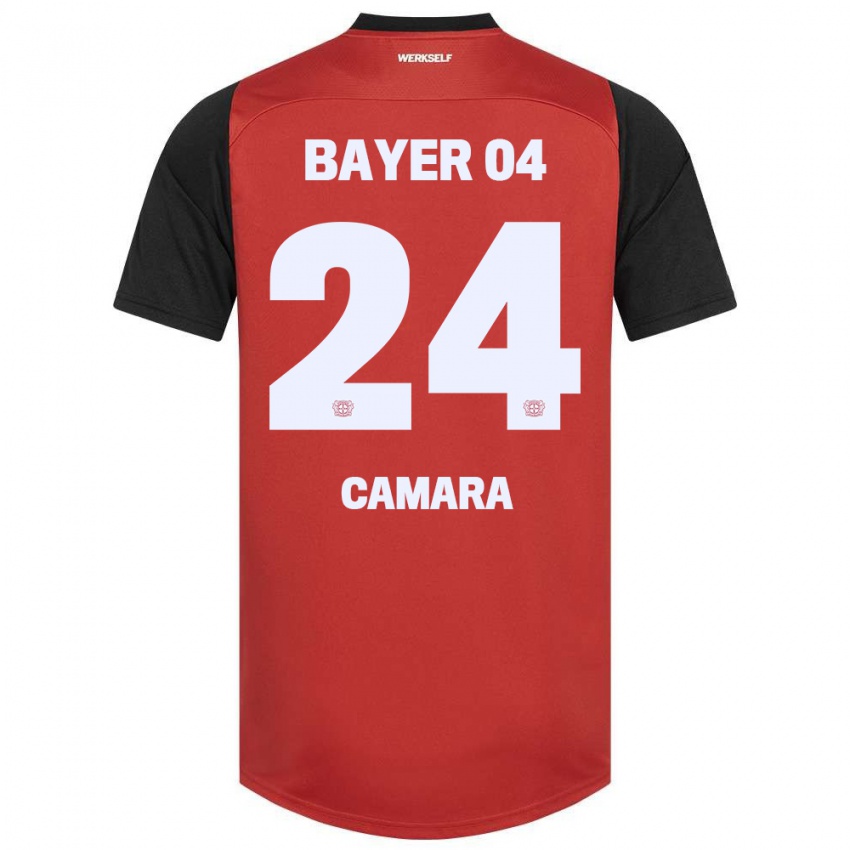 Bambino Maglia Nourdine Camara #24 Rosso Nero Kit Gara Home 2024/25 Maglietta