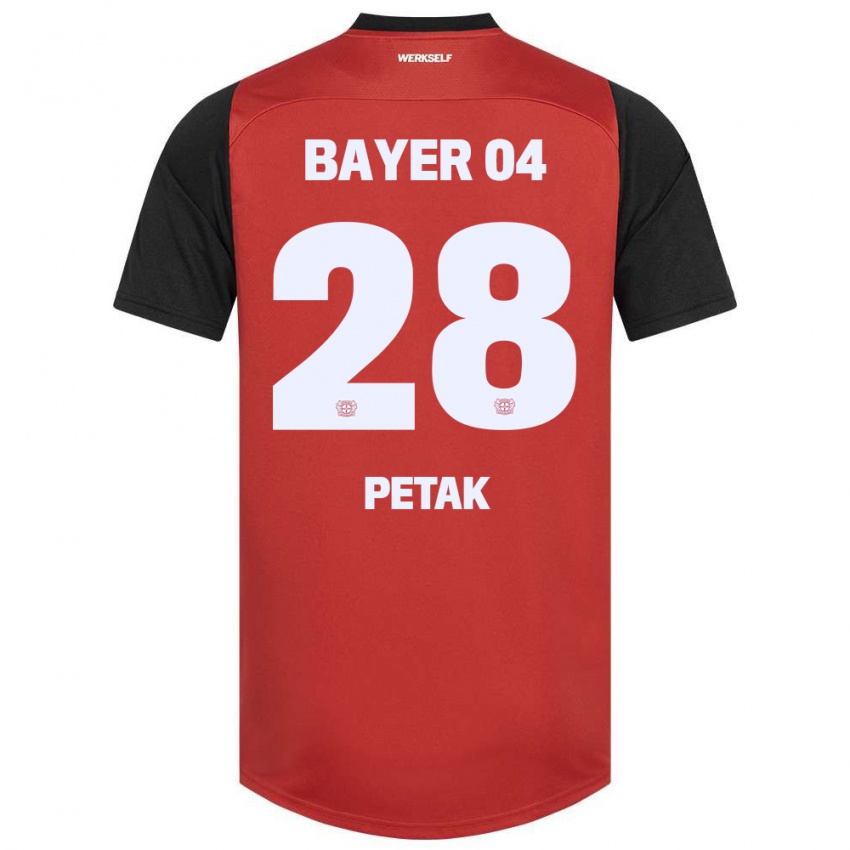 Bambino Maglia Raoul Petak #28 Rosso Nero Kit Gara Home 2024/25 Maglietta