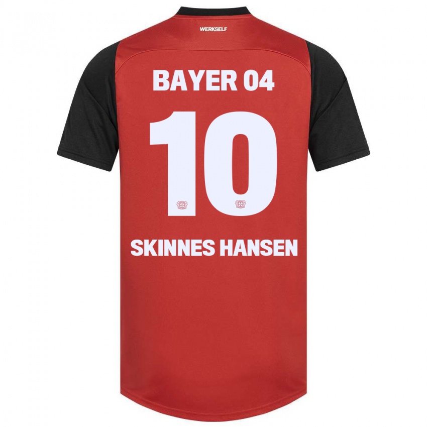 Bambino Maglia Synne Skinnes Hansen #10 Rosso Nero Kit Gara Home 2024/25 Maglietta