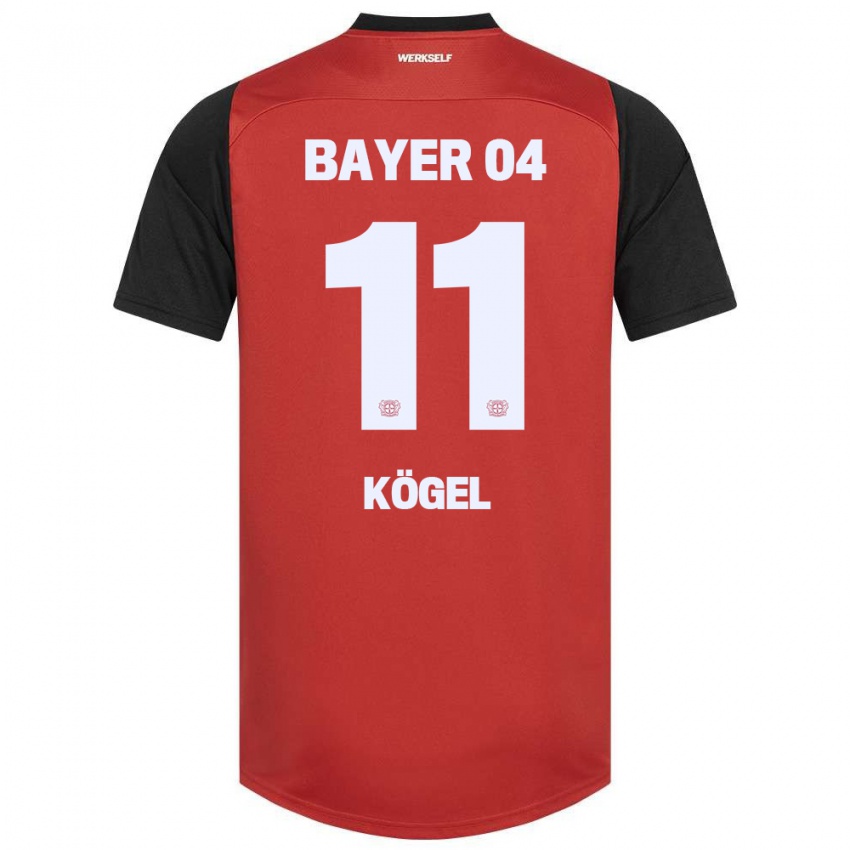 Bambino Maglia Kristin Kögel #11 Rosso Nero Kit Gara Home 2024/25 Maglietta