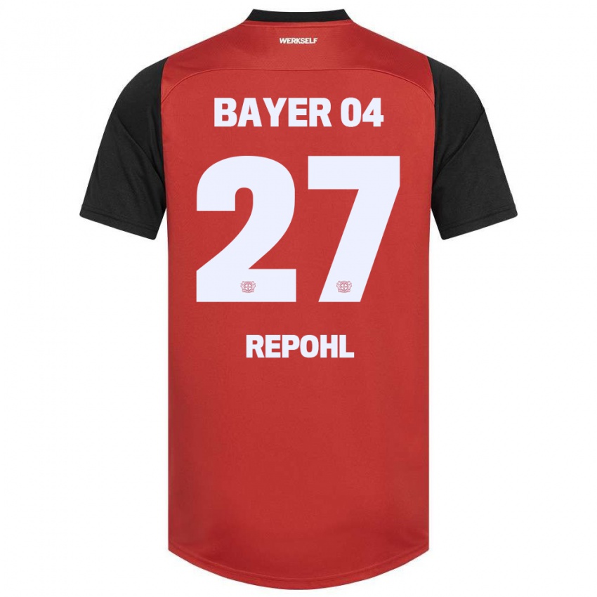 Bambino Maglia Friederike Repohl #27 Rosso Nero Kit Gara Home 2024/25 Maglietta