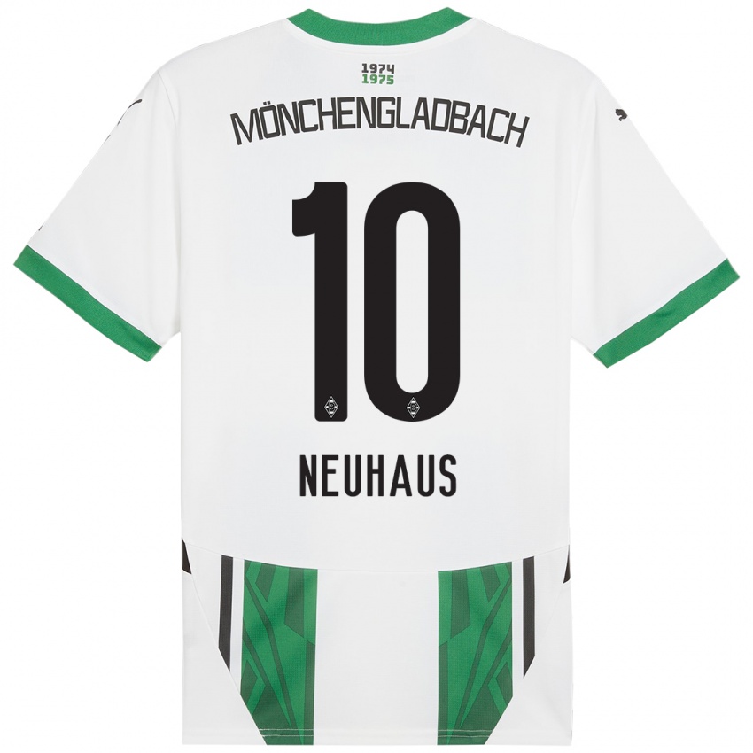 Bambino Maglia Florian Neuhaus #10 Bianco Verde Kit Gara Home 2024/25 Maglietta