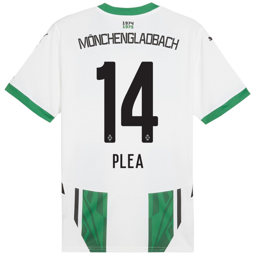 Bambino Maglia Alassane Plea #14 Bianco Verde Kit Gara Home 2024/25 Maglietta