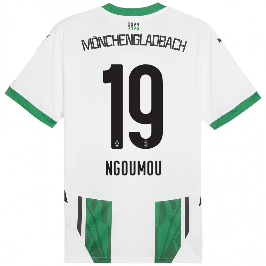 Bambino Maglia Nathan Ngoumou #19 Bianco Verde Kit Gara Home 2024/25 Maglietta