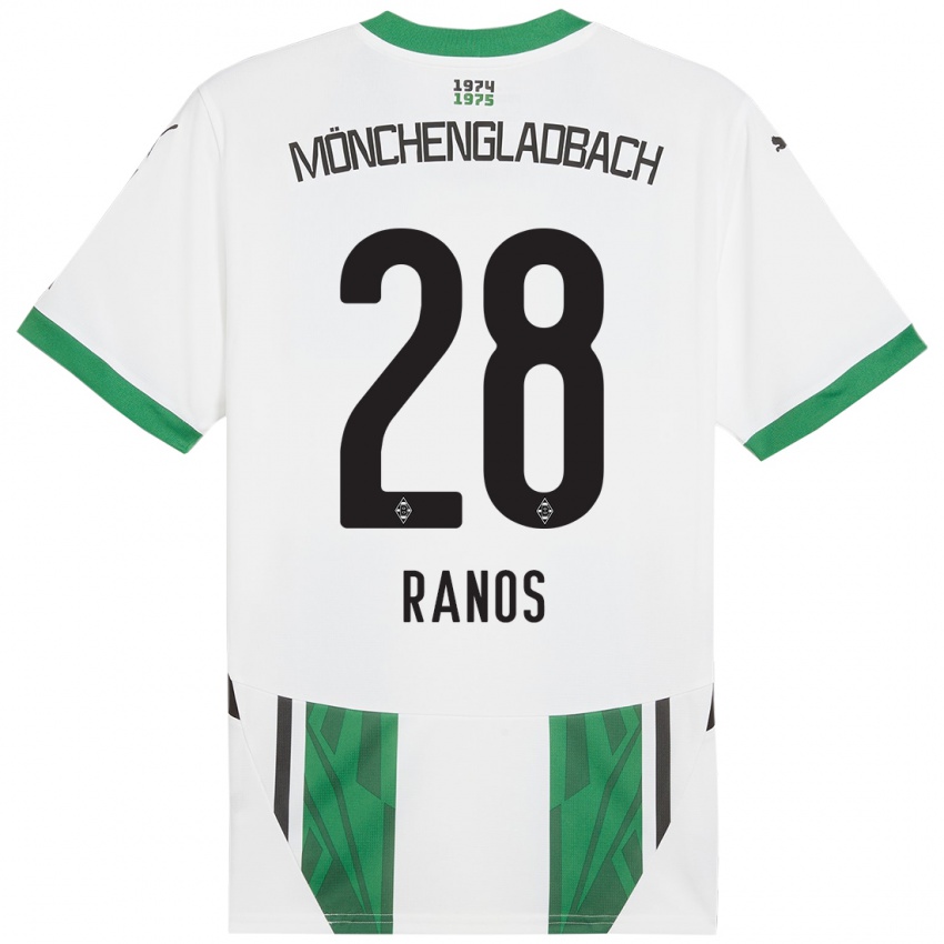 Bambino Maglia Grant-Leon Ranos #28 Bianco Verde Kit Gara Home 2024/25 Maglietta