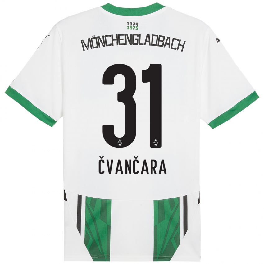 Bambino Maglia Tomas Cvancara #31 Bianco Verde Kit Gara Home 2024/25 Maglietta