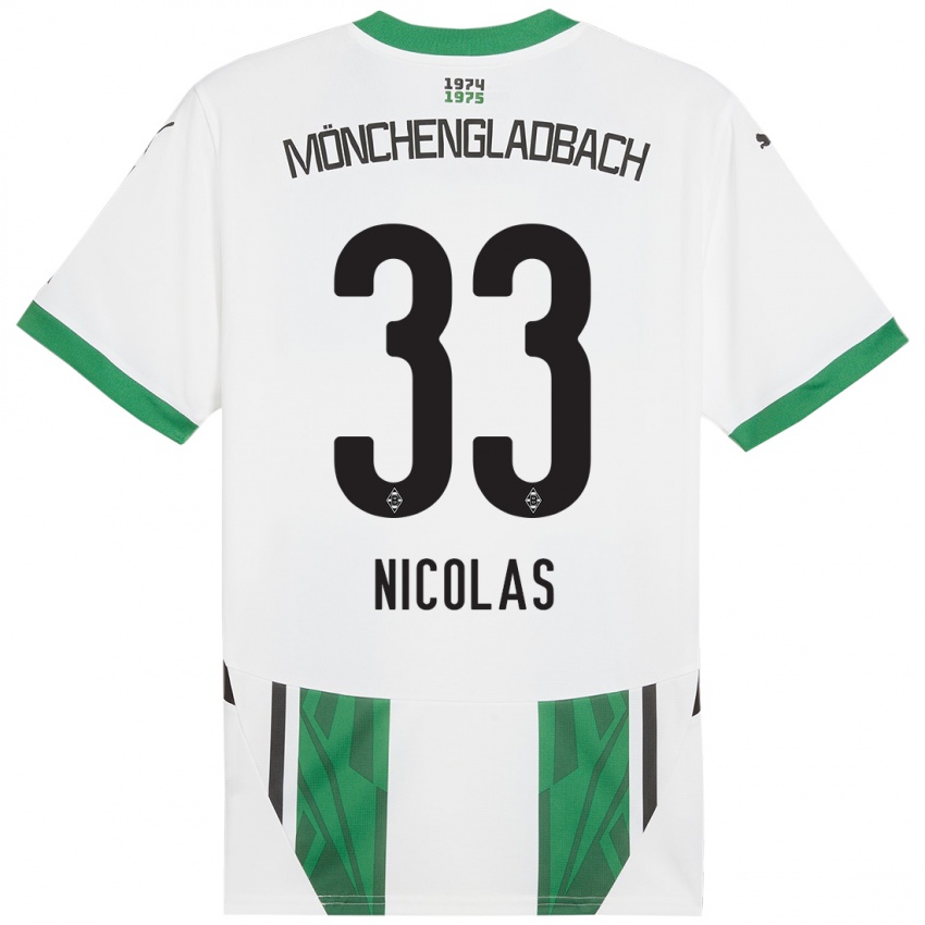 Bambino Maglia Moritz Nicolas #33 Bianco Verde Kit Gara Home 2024/25 Maglietta